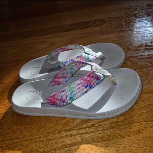 Chaco Tyedye Flip Flops Womans Size 7 - Picture 1 of 6
